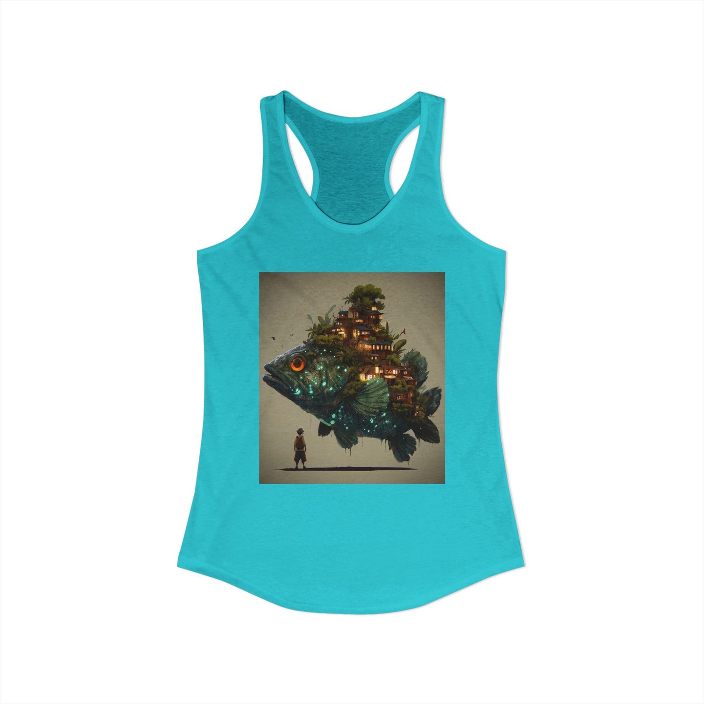 Leviathan Village Women's Ideal Racerback Tank – Bioluminescent Skyborne Home