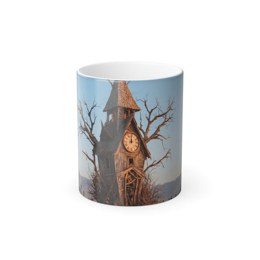 Clocktower Oasis Color Morphing Mug, 11oz – Dusty Dunes Sentinel