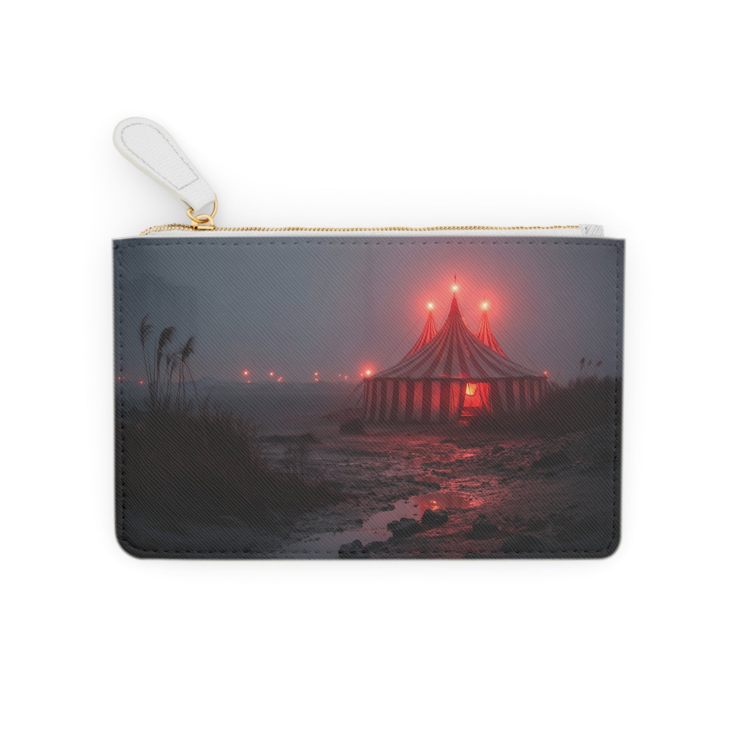 Crimson Carnival Tent Mini Clutch Bag – Midnight Mirage on the Shore