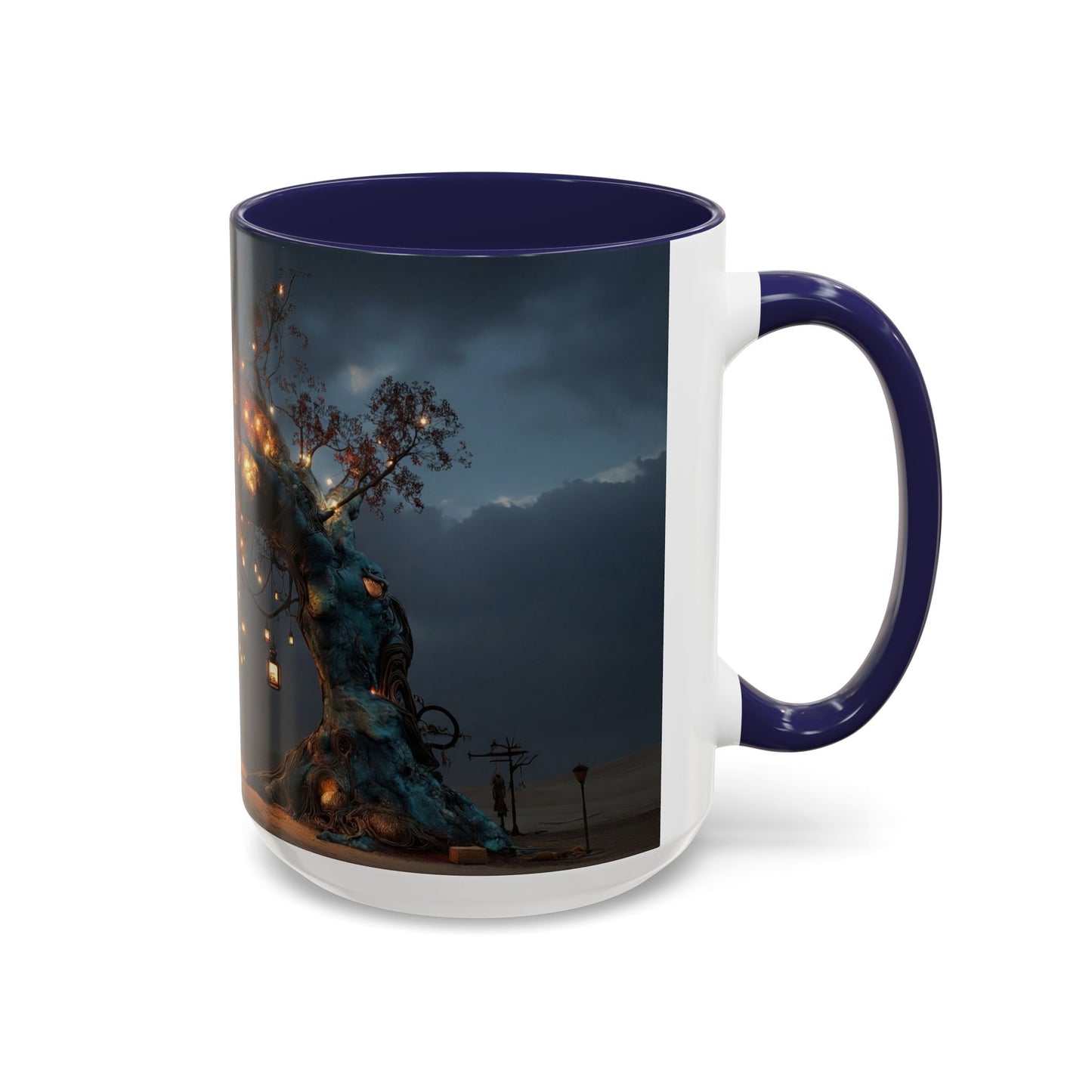 Lantern Tree Accent Coffee Mug (11, 15oz) – Amber Glowing Guardianship