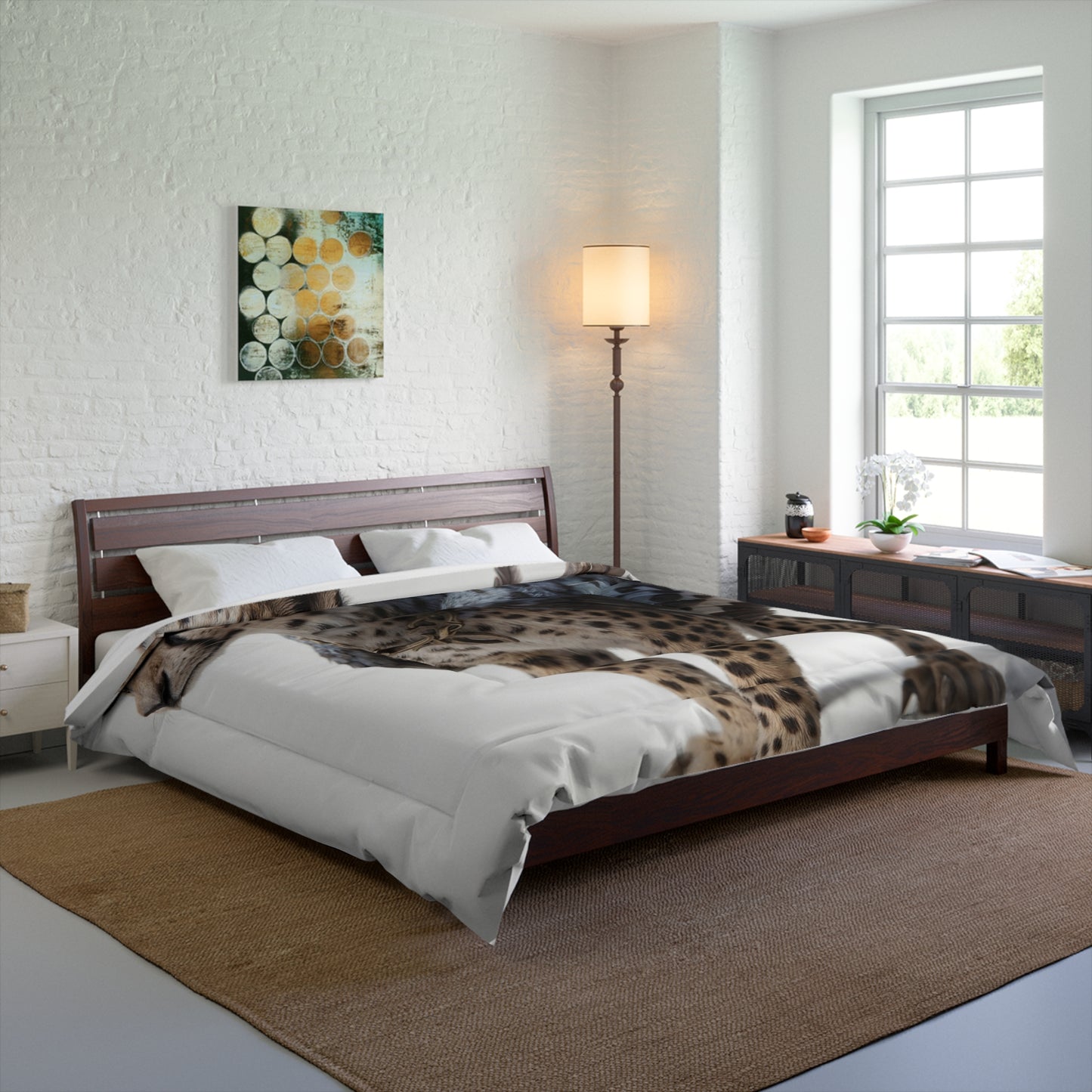 Winged Cheetah Comforter – Graceful Feline with Feathered Wings