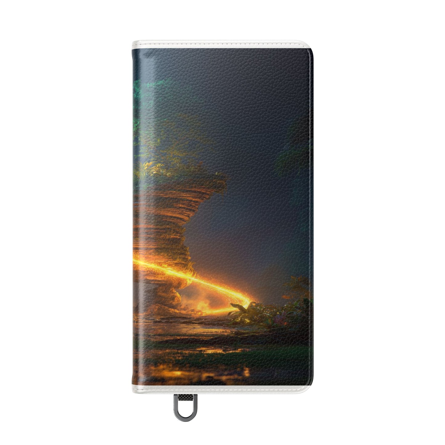 Luminous Floating Island Flip Cases – Amber Twilight Sanctuary