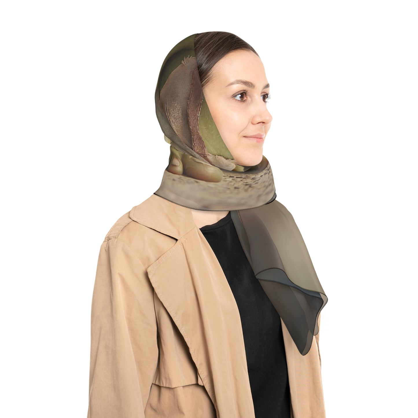 Tiny Goblin Scout Poly Scarf – Rustic Wilderness Wanderer