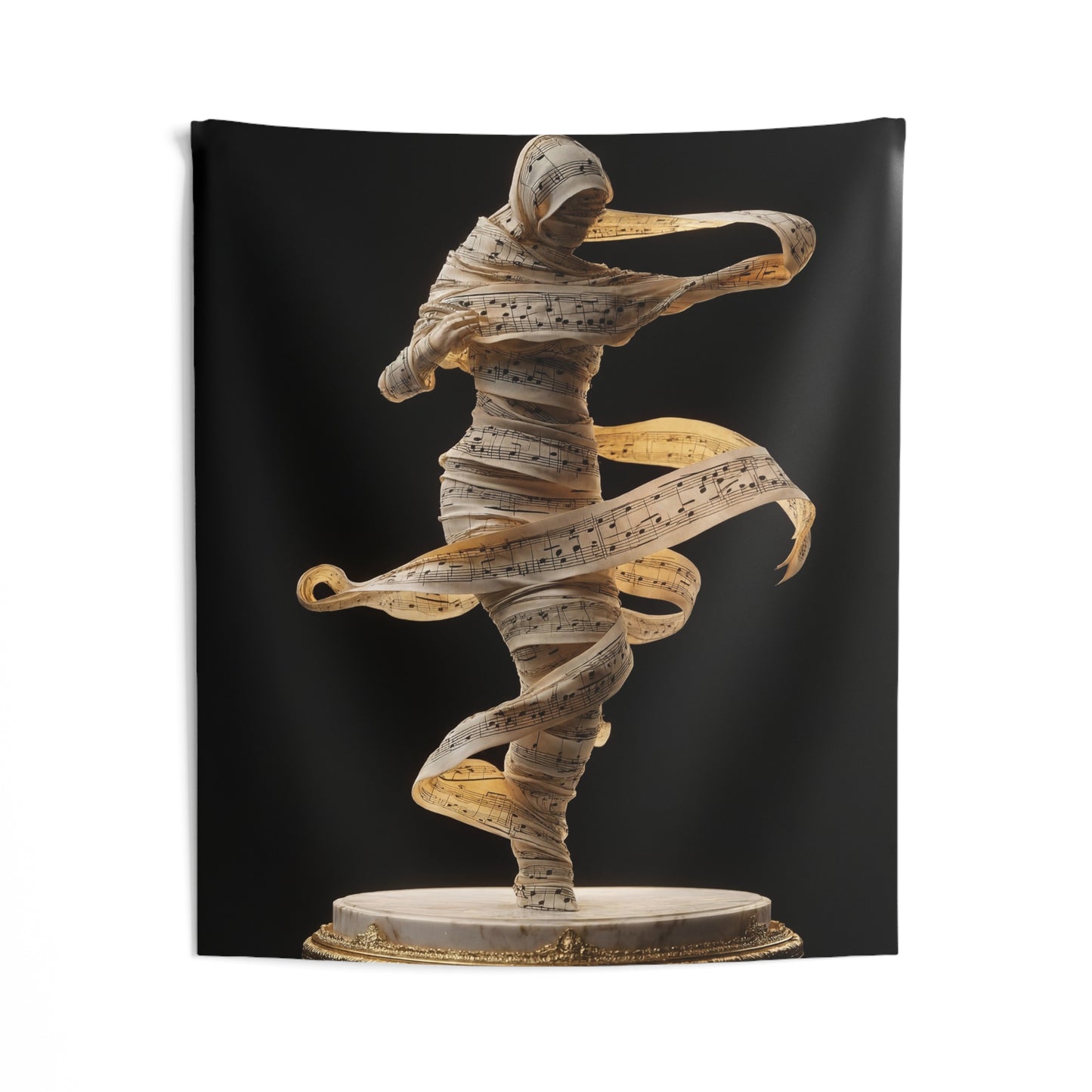 Melodic Muse Indoor Wall Tapestries – Whirling Symphony in Paper