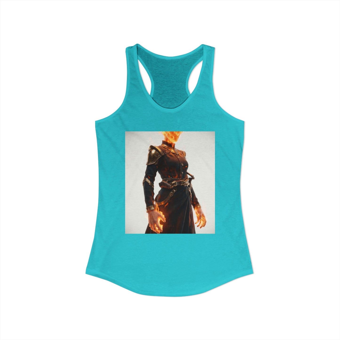 Ashen Firehead Sentinel Tank – Burnt Leather Armored Guardian Artwear
