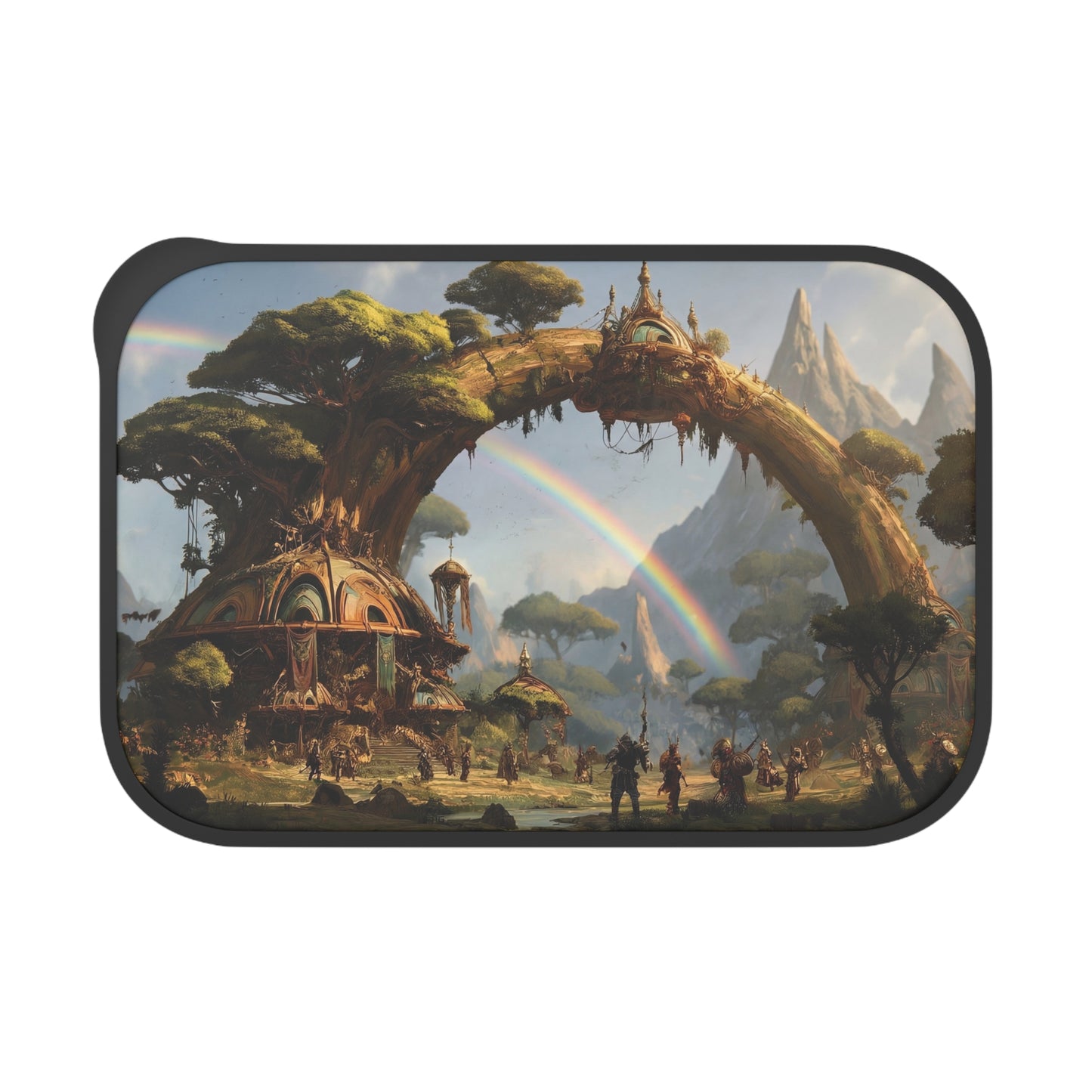 Arcane Grove Bento Box with Band and Utensils – Whimsical Treehouse Portal