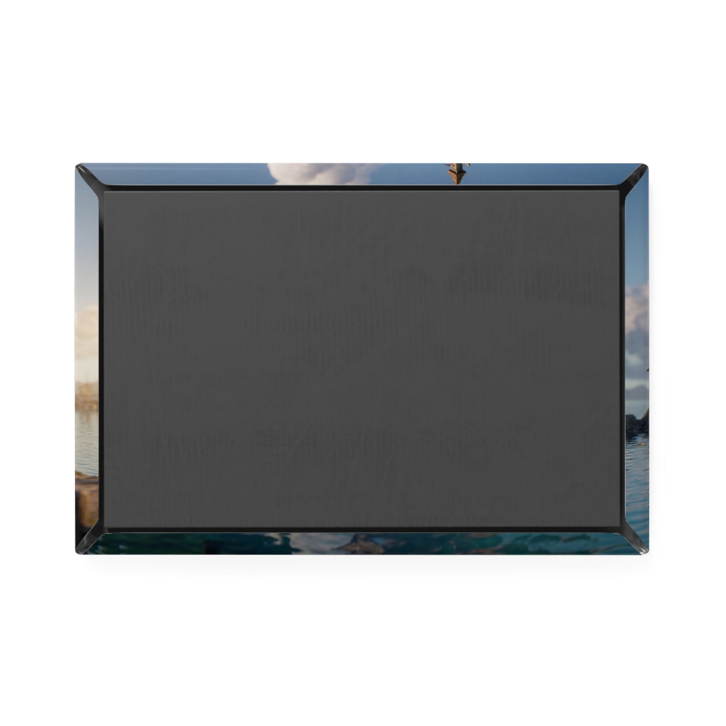 Coastal Viking Village Button Magnet, Rectangle (1 & 10 pcs) – Sunlit Stone & Timber Haven
