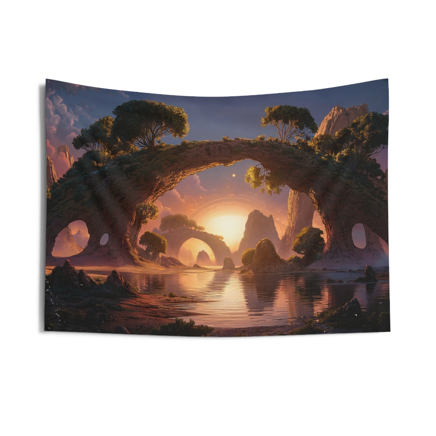 Whispering Archway Tapestries – Sunset Over Stone Canyons