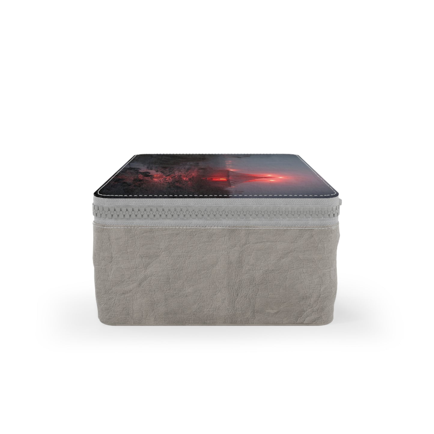 Crimson Circus Tent Paper Lunch Bag – Fogbound Wonder at Dawn