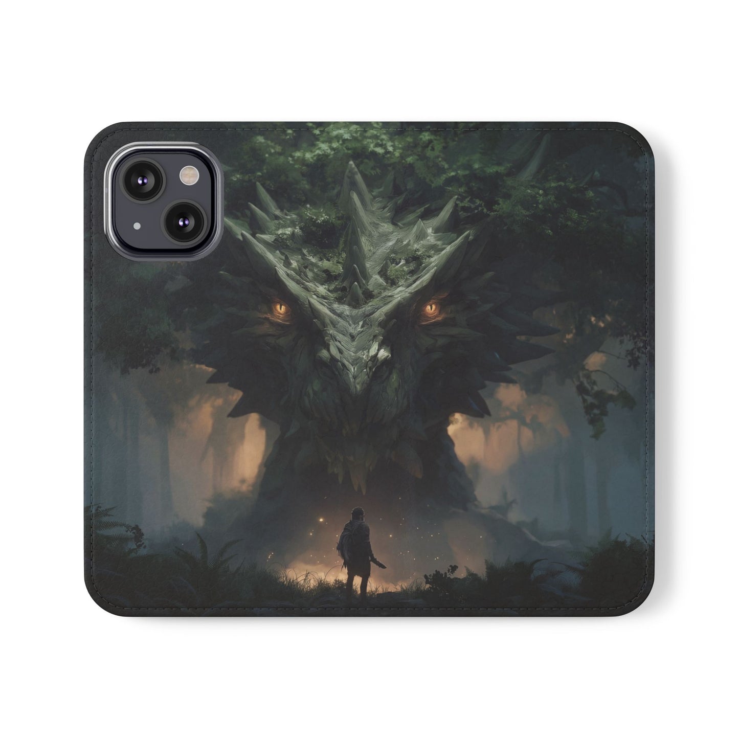 Guardian Beast Flip Cases – Moss-Clad Titan Facing the Wanderer