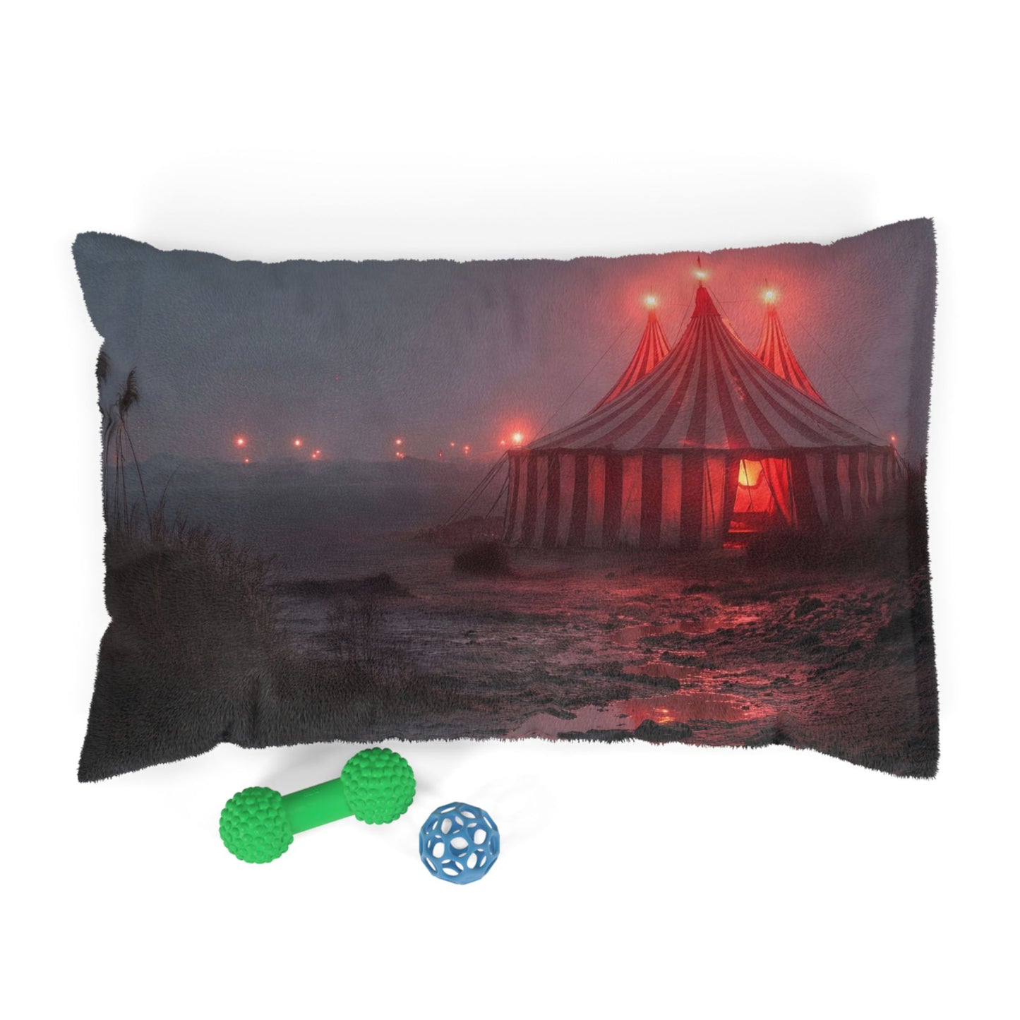 Crimson Carnival Tent Pet Bed – Twilight Wonderlands for Your Furry Companion