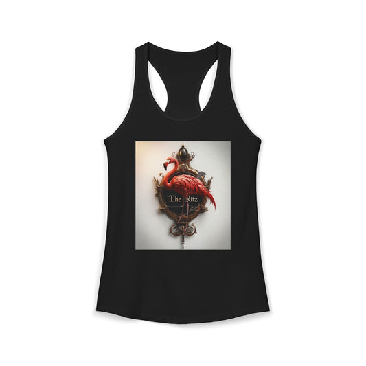 Royal Flamingo The Ritz Tank – Vintage Ornate Frame Graphic Top