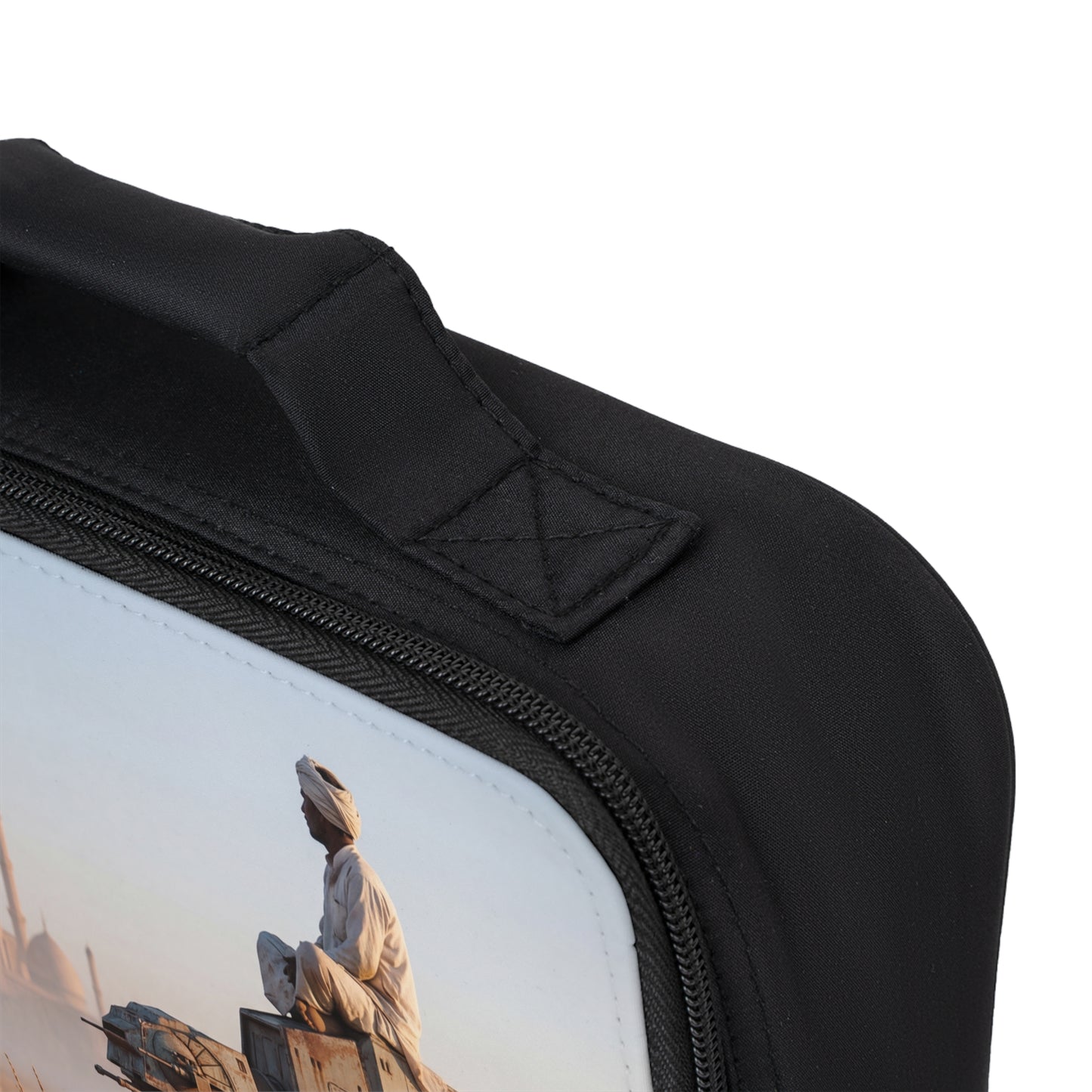 Taj Mahal AT-AT Lunch Bag – Serene Sunrise Ride Through Golden Fields