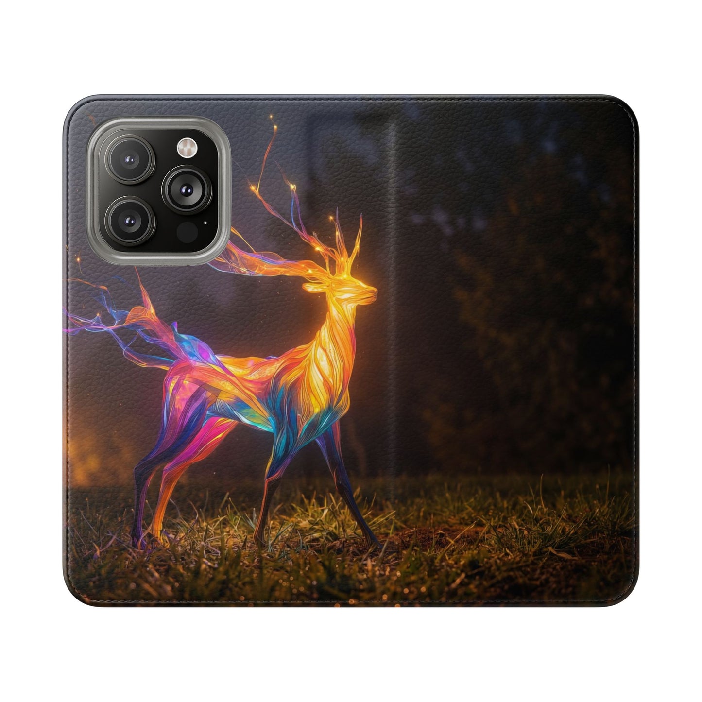 Ethereal Deer Flip Cases – Luminous Spirit Portrait