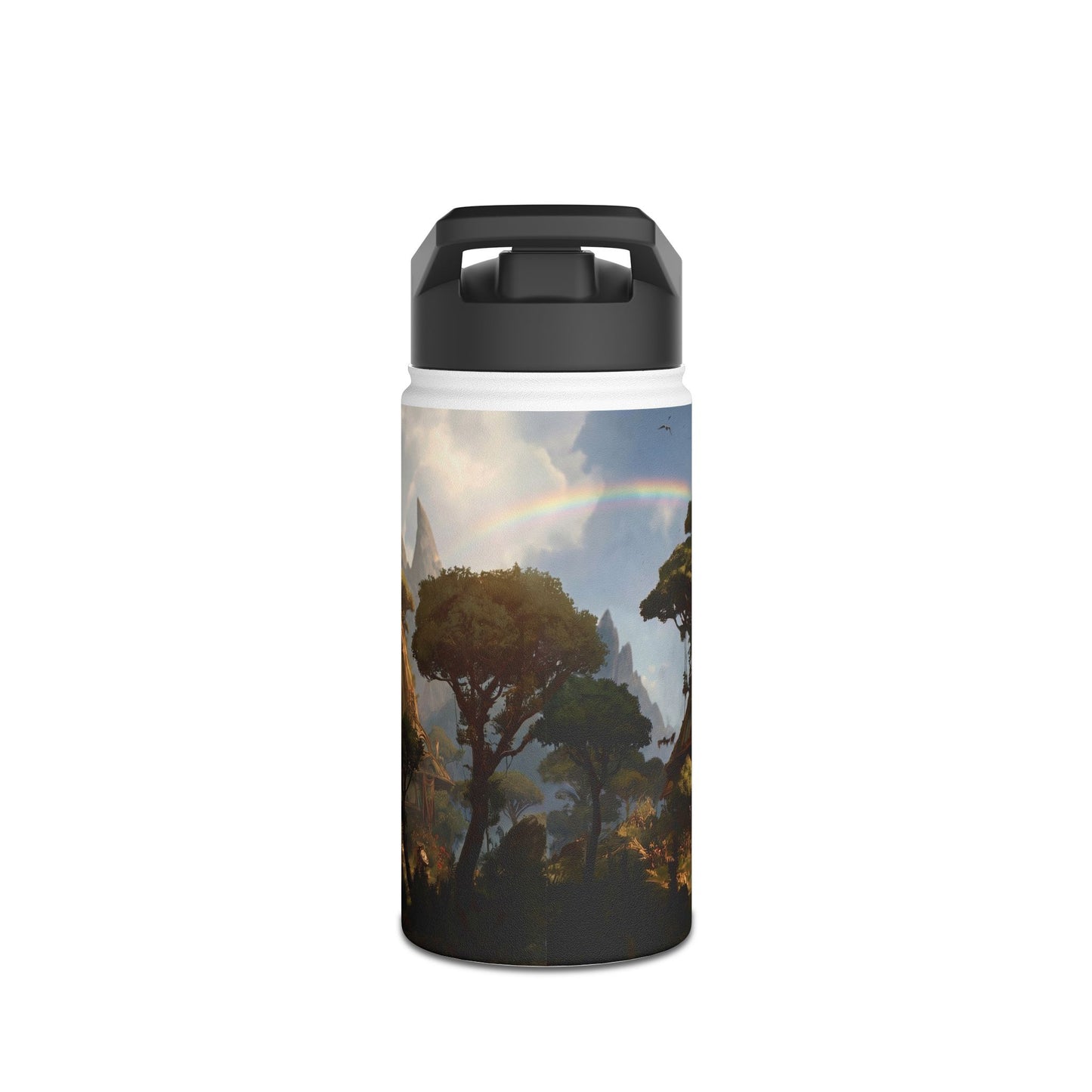 Arcane Grove Gateway Water Bottle – Twin Rainbows Over Living Bridge