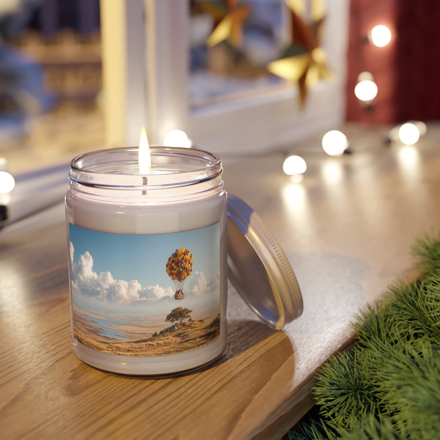 House of Balloons Scented Soy Candles with White Lid, 9oz – Skyward Escape Dreamscape