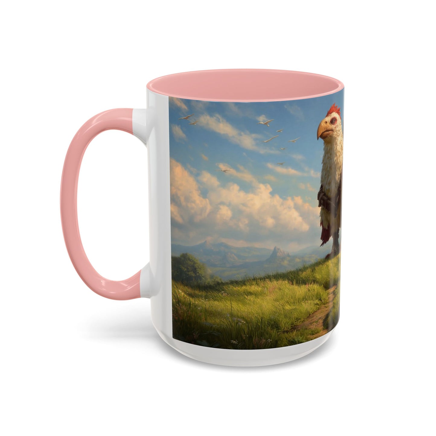 Great Aerie Pathfinder Mug – Dawn’s Flight Over Verdant Hills