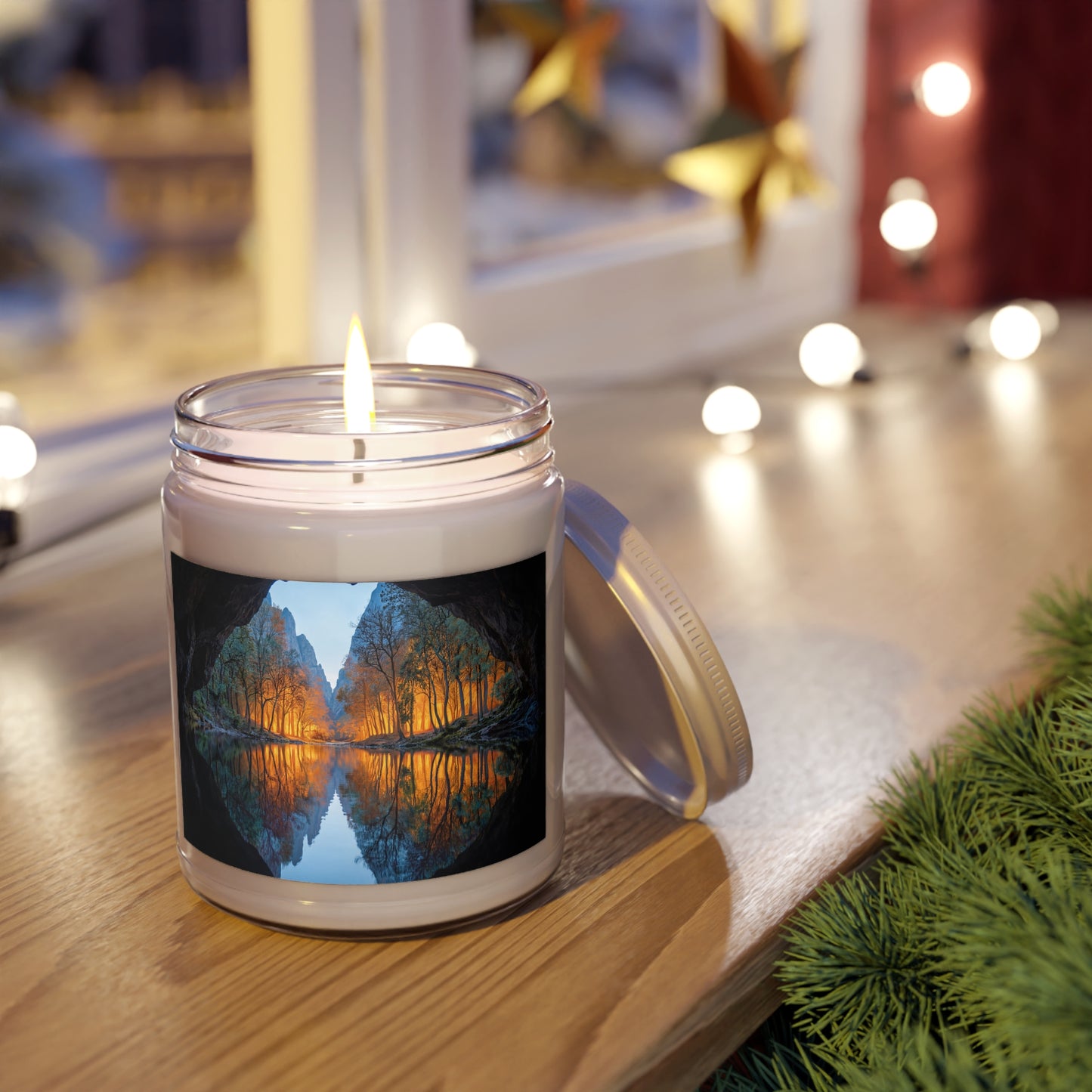Cave Threshold Scented Soy Candles with White Lid, 9oz – Golden Hour Reverie
