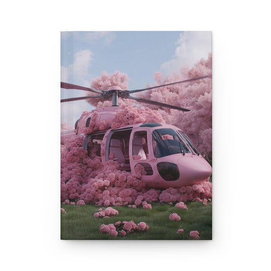 Pink Helicopter Rose Garden Journal Matte – Whimsical Escape in Bloom