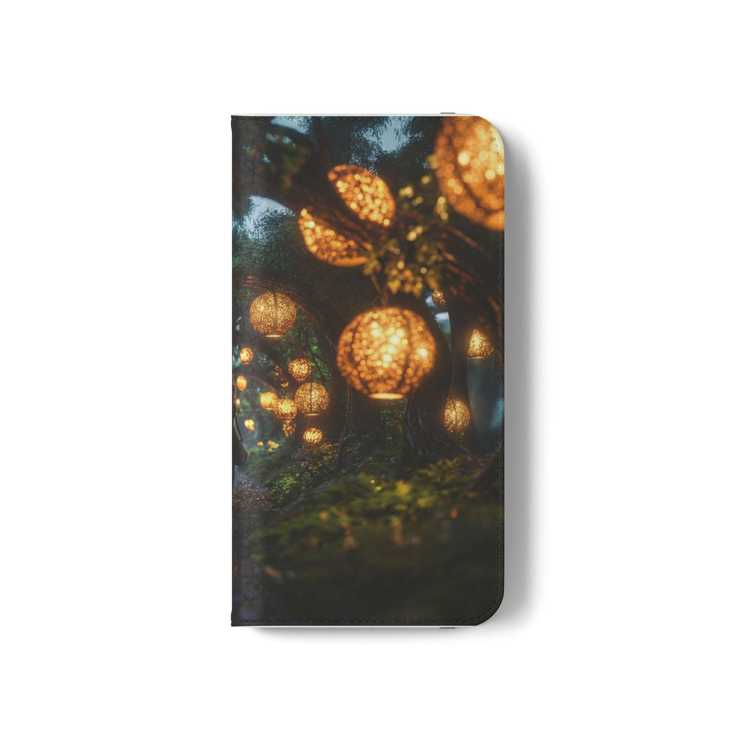 Lantern Archway Flip Cases – Girl Walking Through Forest Tunnel Art Case