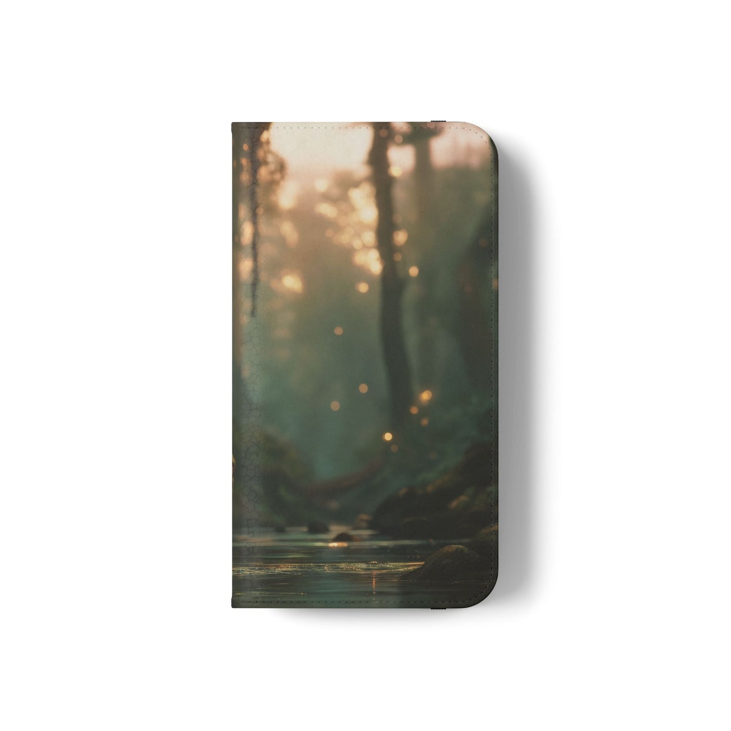 Mossy Bank Fairy Flip Cases – Golden Hour Sentinel Portrait