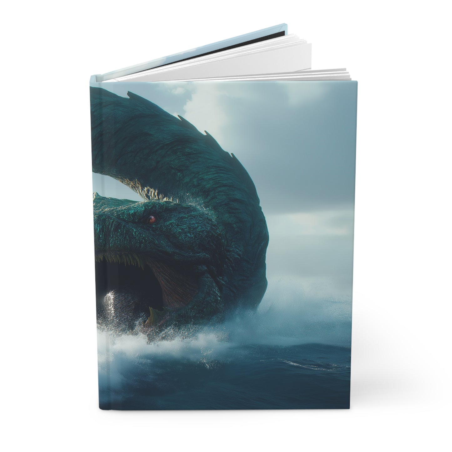 Leviathan’s Maw Hardcover Journal Matte – Oceanic Mythos in Deep Teal