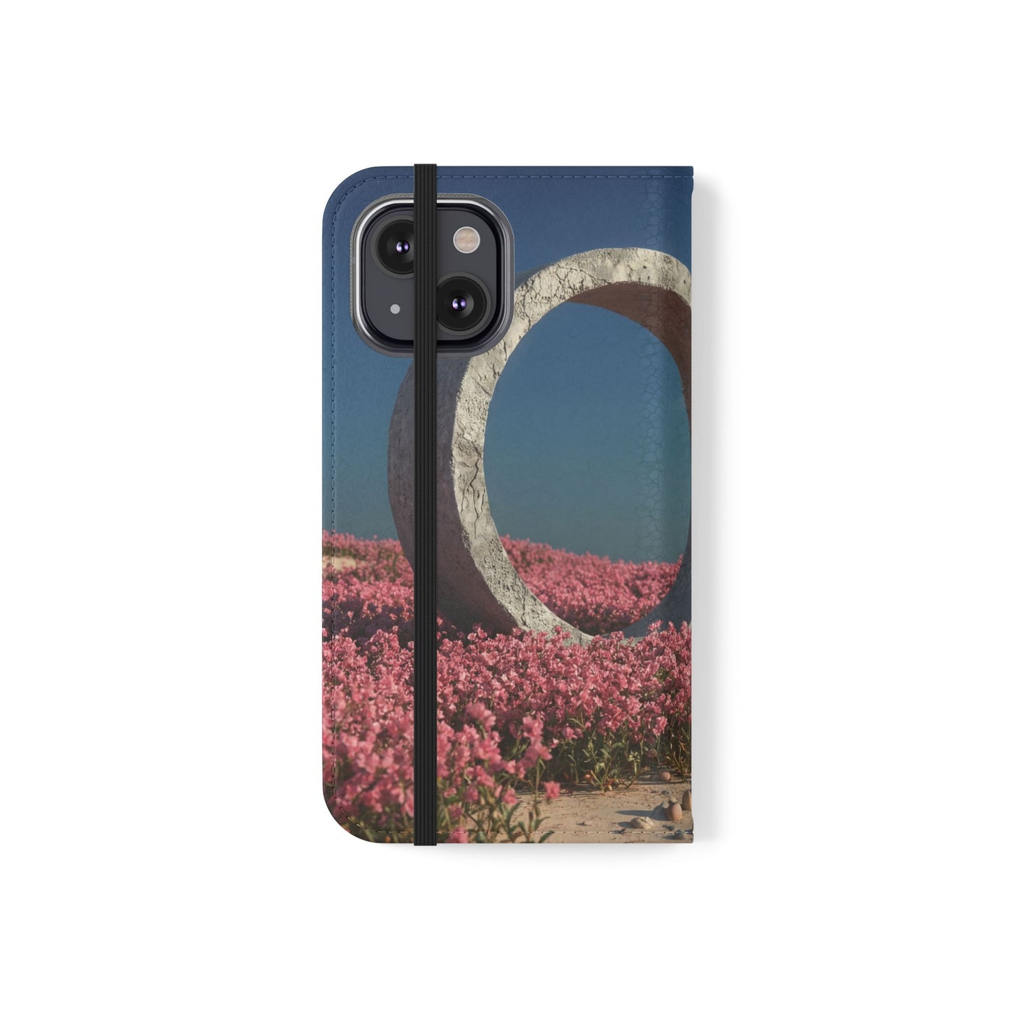 Stone Circle Flip Cases – Pink Flower Field Monument