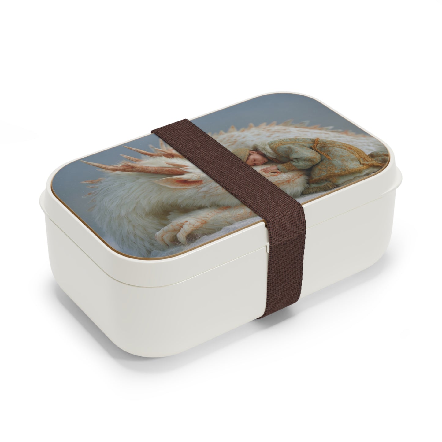 Dragon Guardian Bento Lunch Box – Snowbound Slumber with a White Wyrm