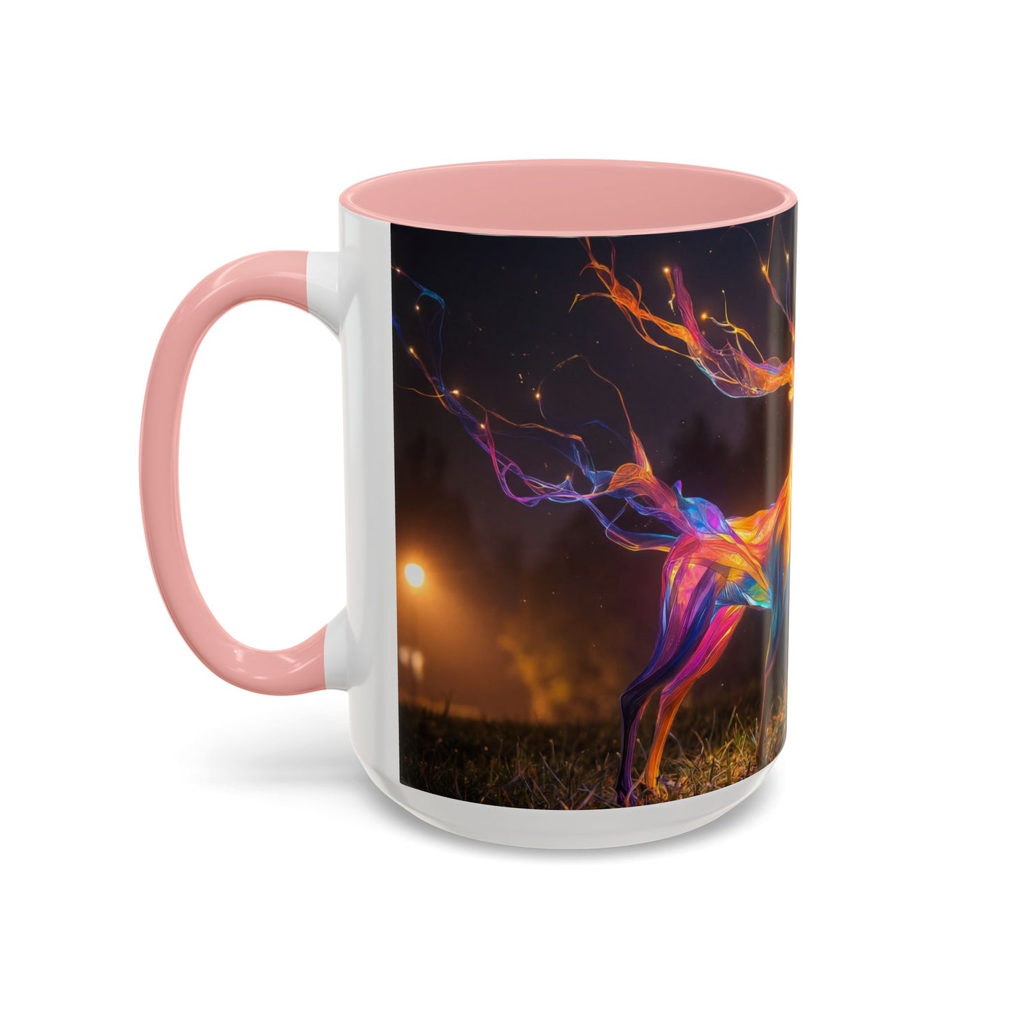 Chromatic Stag Accent Coffee Mug (11, 15oz) – Twilight Luminescence