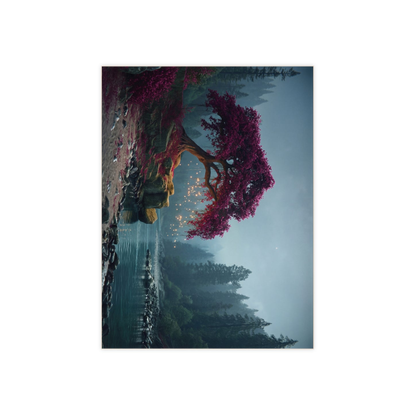 Twilight Blossom Tree Ceramic Photo Tile – Secret Garden Whispers