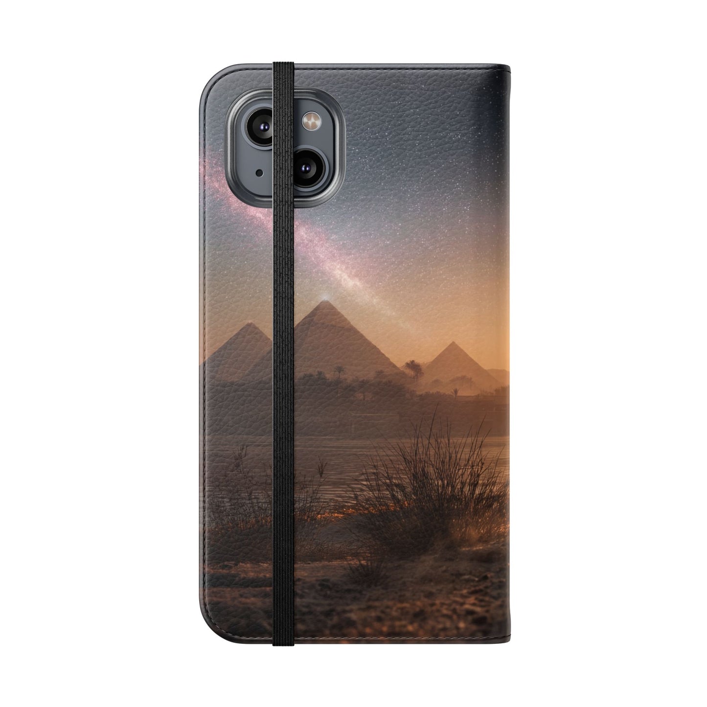 Pharaoh Cats Flip Cases – Starry Nile Guardians on the Bank