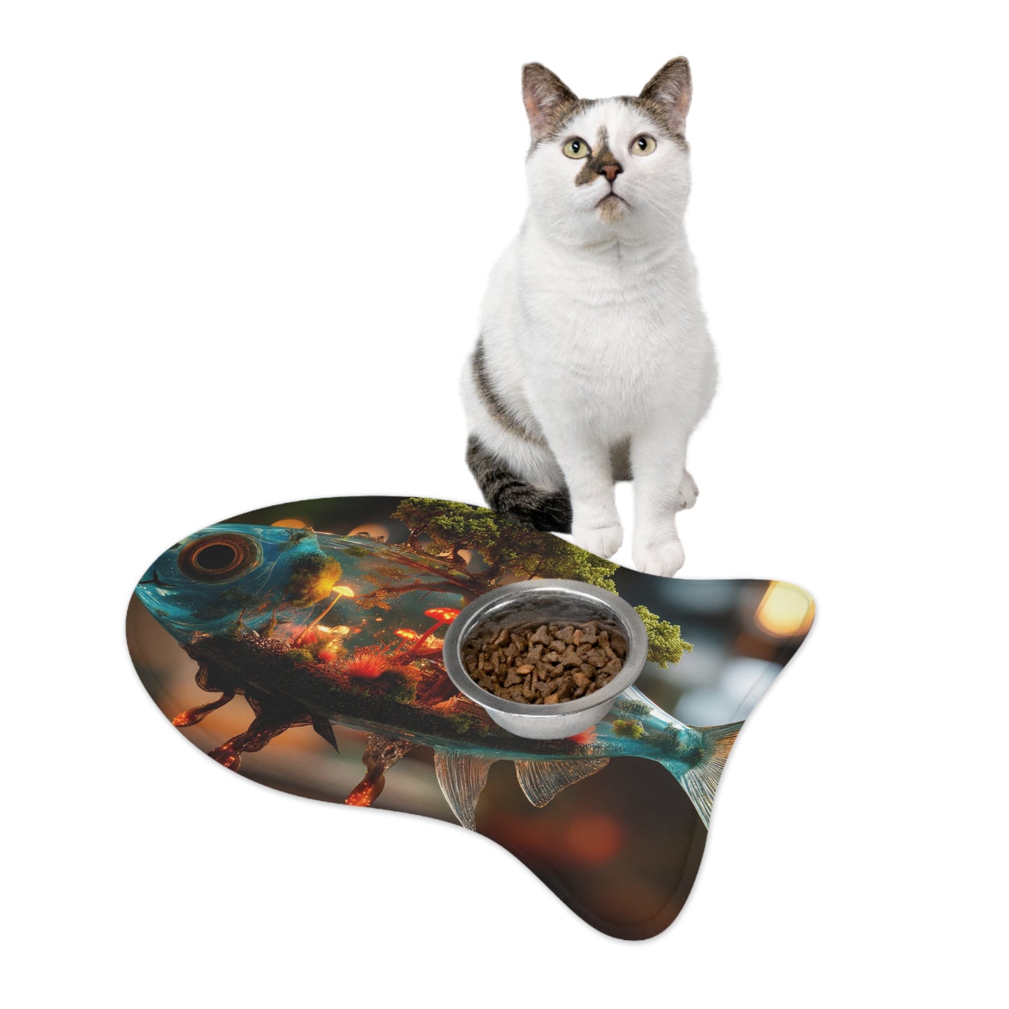 Enchanted Forest Fish Pet Feeding Mats – Liquid Twilight Sanctuary