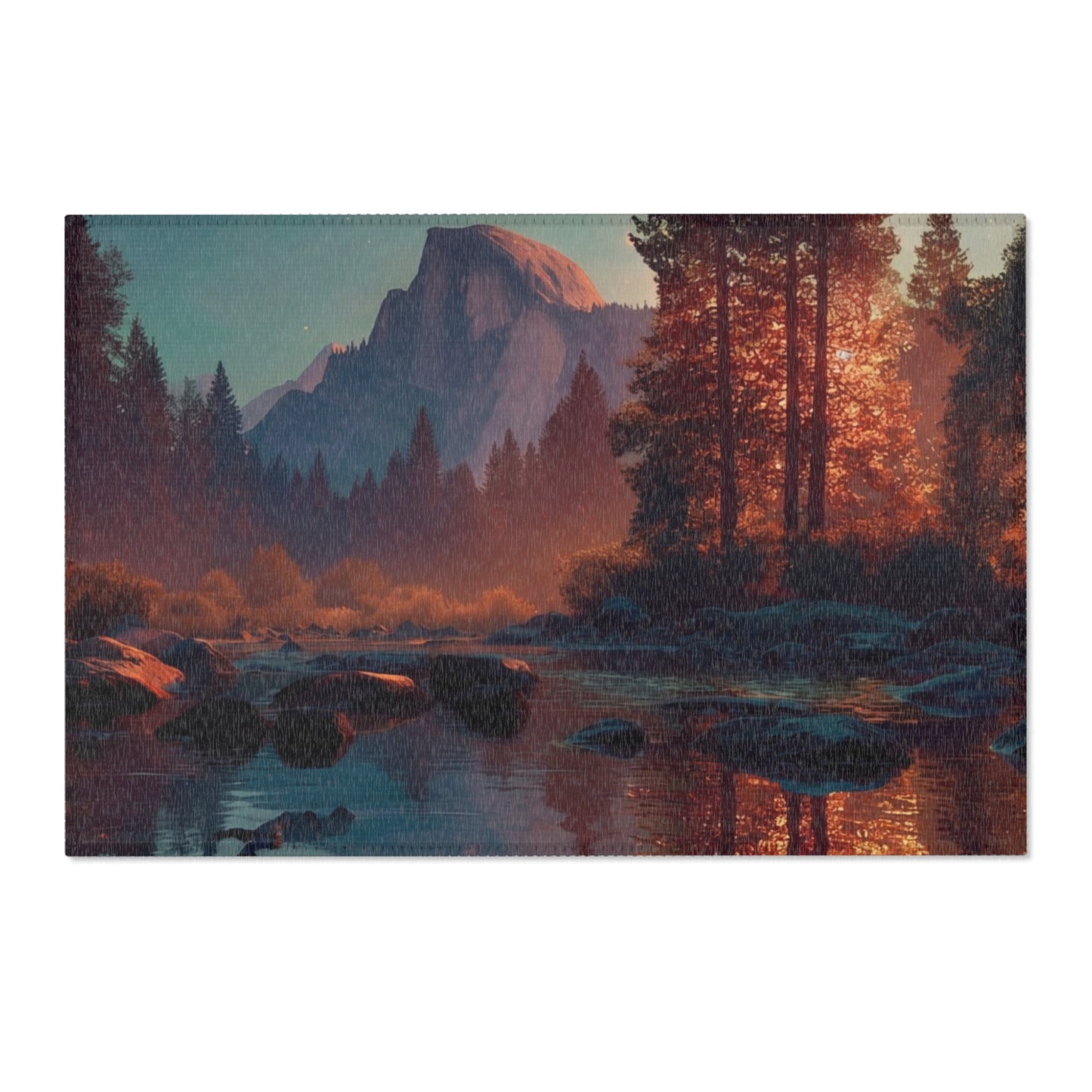 Half Dome Starlight Area Rugs – Mirror Lake Twilight Dreamscape