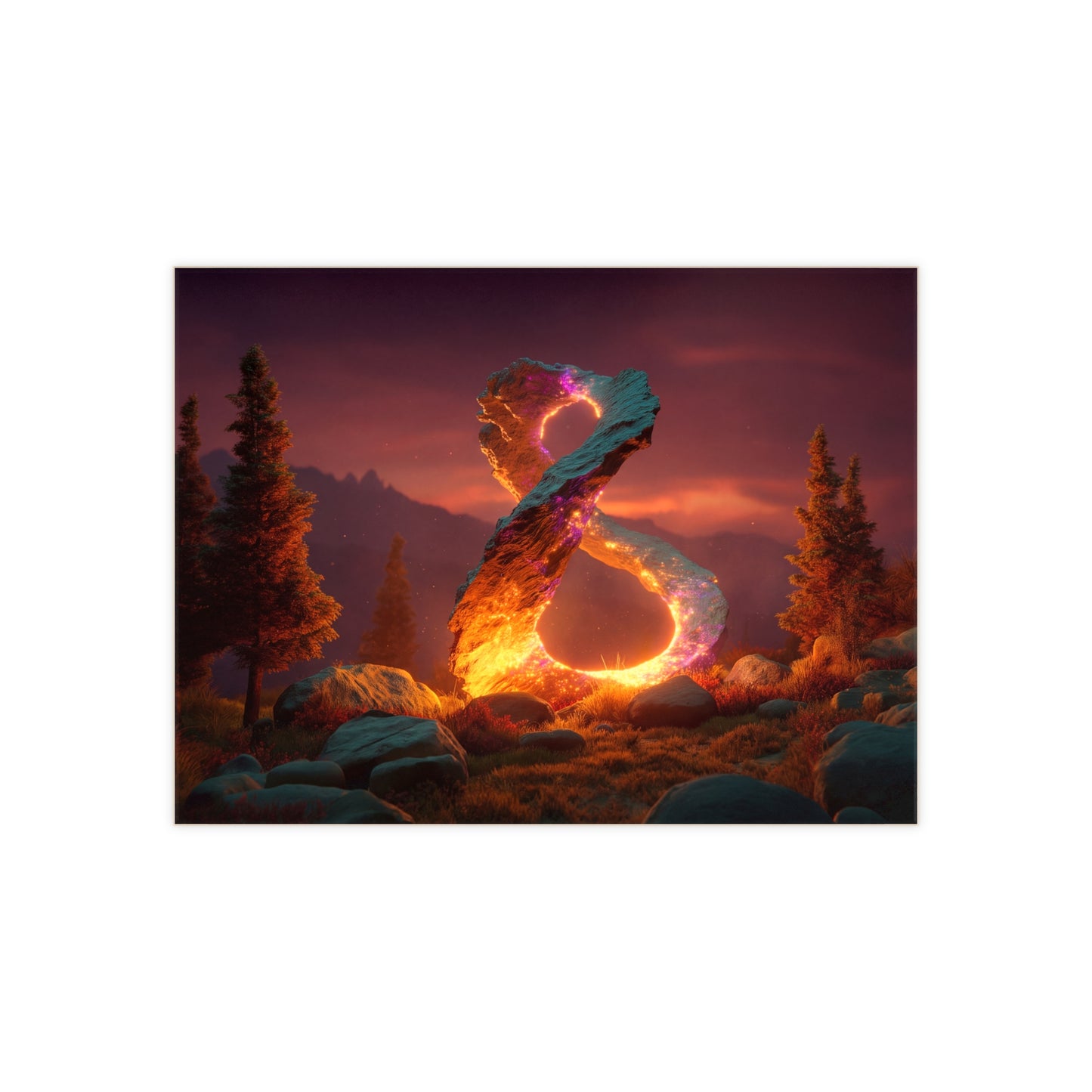 Celestial Infinity Stone Ceramic Photo Tile – Glow of the Twilight Portal