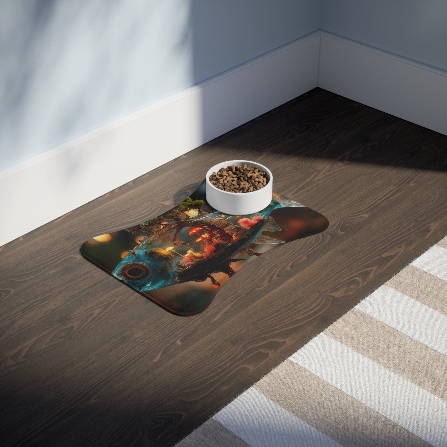 Enchanted Forest Fish Pet Feeding Mats – Liquid Twilight Sanctuary
