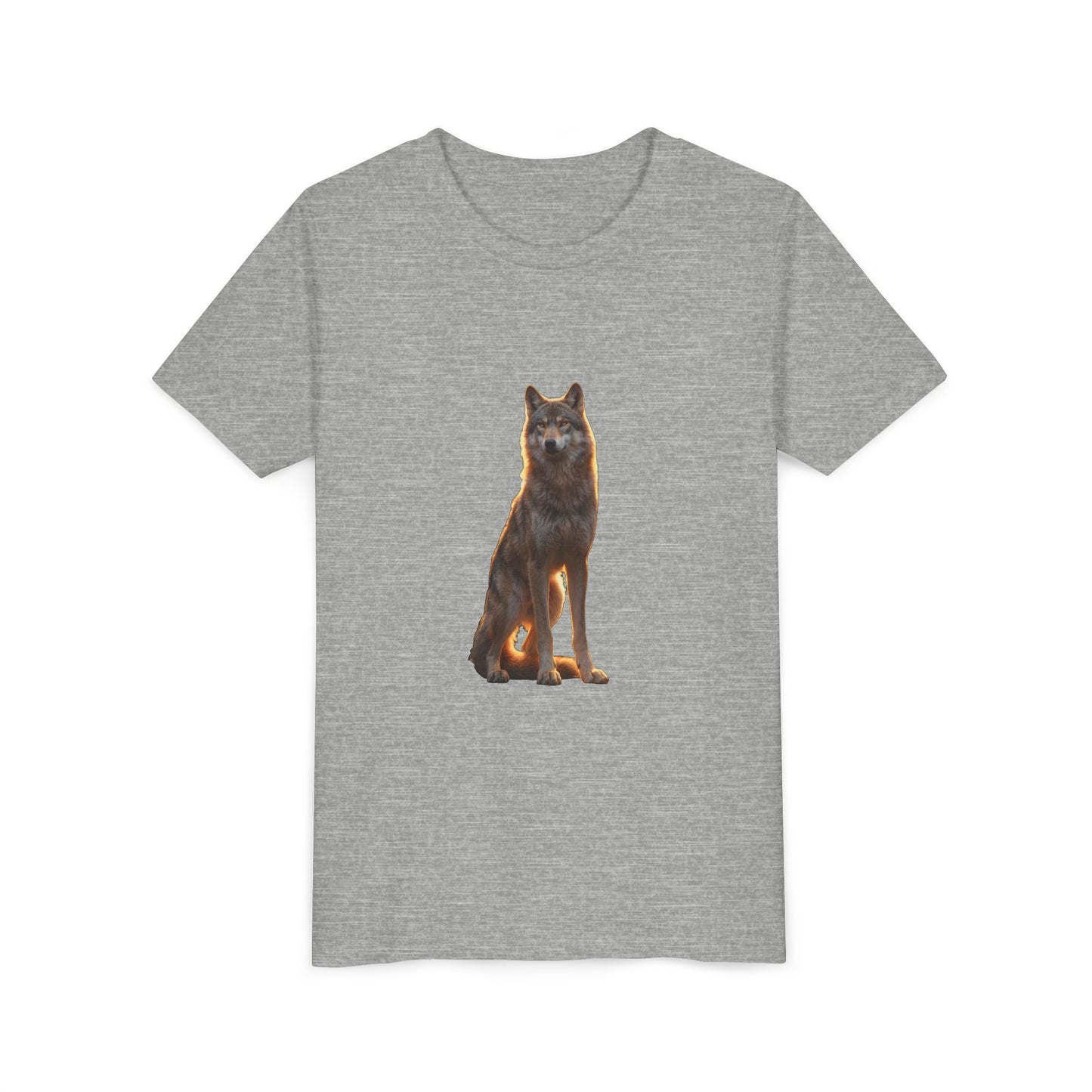 Golden Hour Wolf Youth Short Sleeve Tee – Sunset Sentinel Tunic