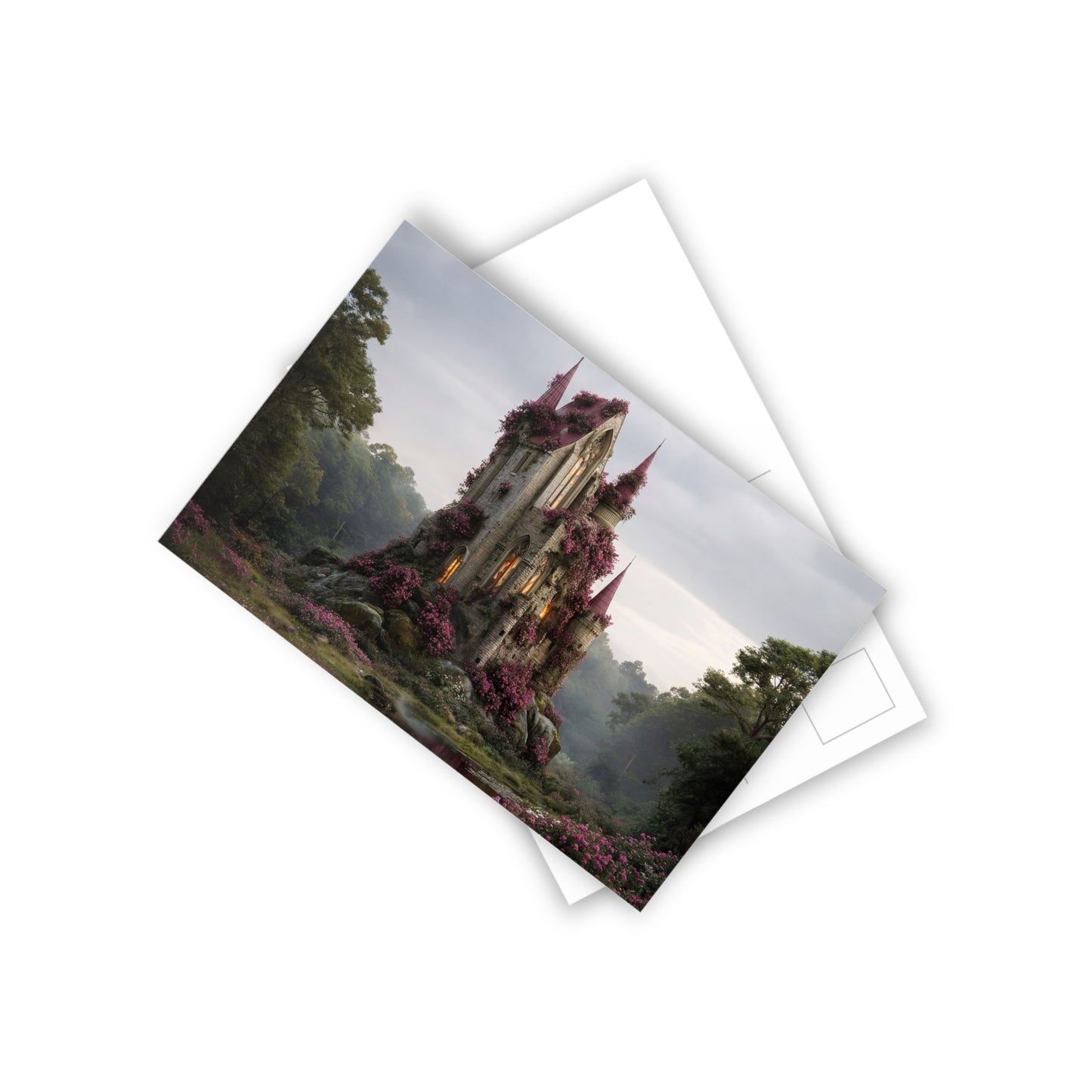 Rose-Spangled Castle Postcards (10pcs) – Whispering Haven in the Mist