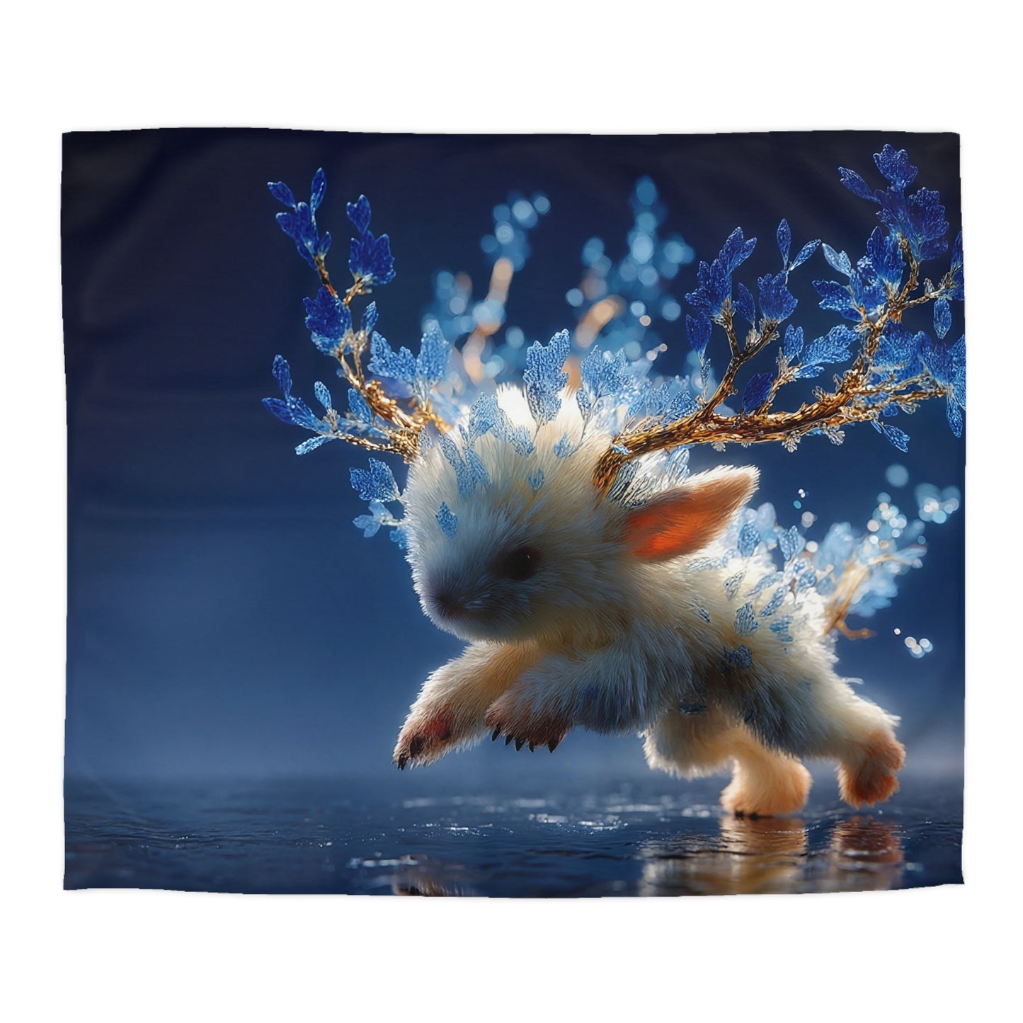 Frostborne Fawn Microfiber Duvet Cover – Winter’s Whispering Sprite