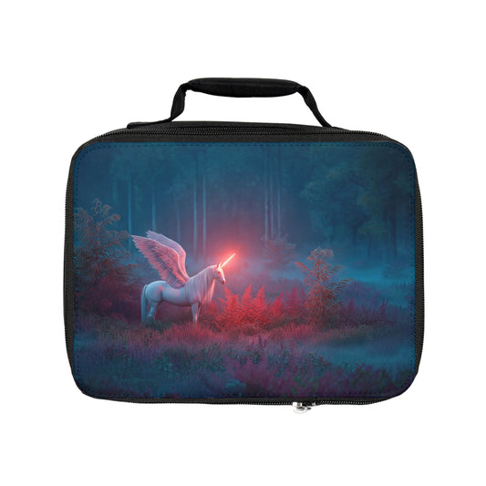 Winged Unicorn in Twilight Meadow Lunch Bag – A Beam of Ethereal Light