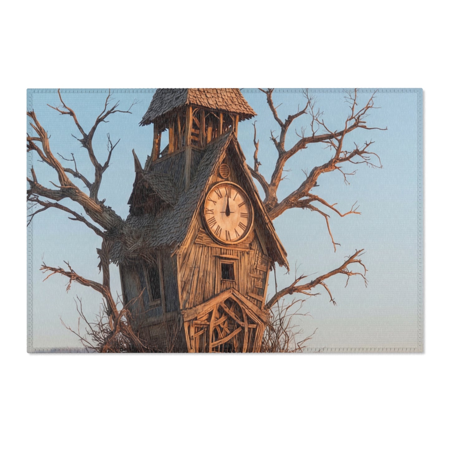Clock Tower in the Dryland Area Rugs – Timeless Wanderer’s Sanctuary