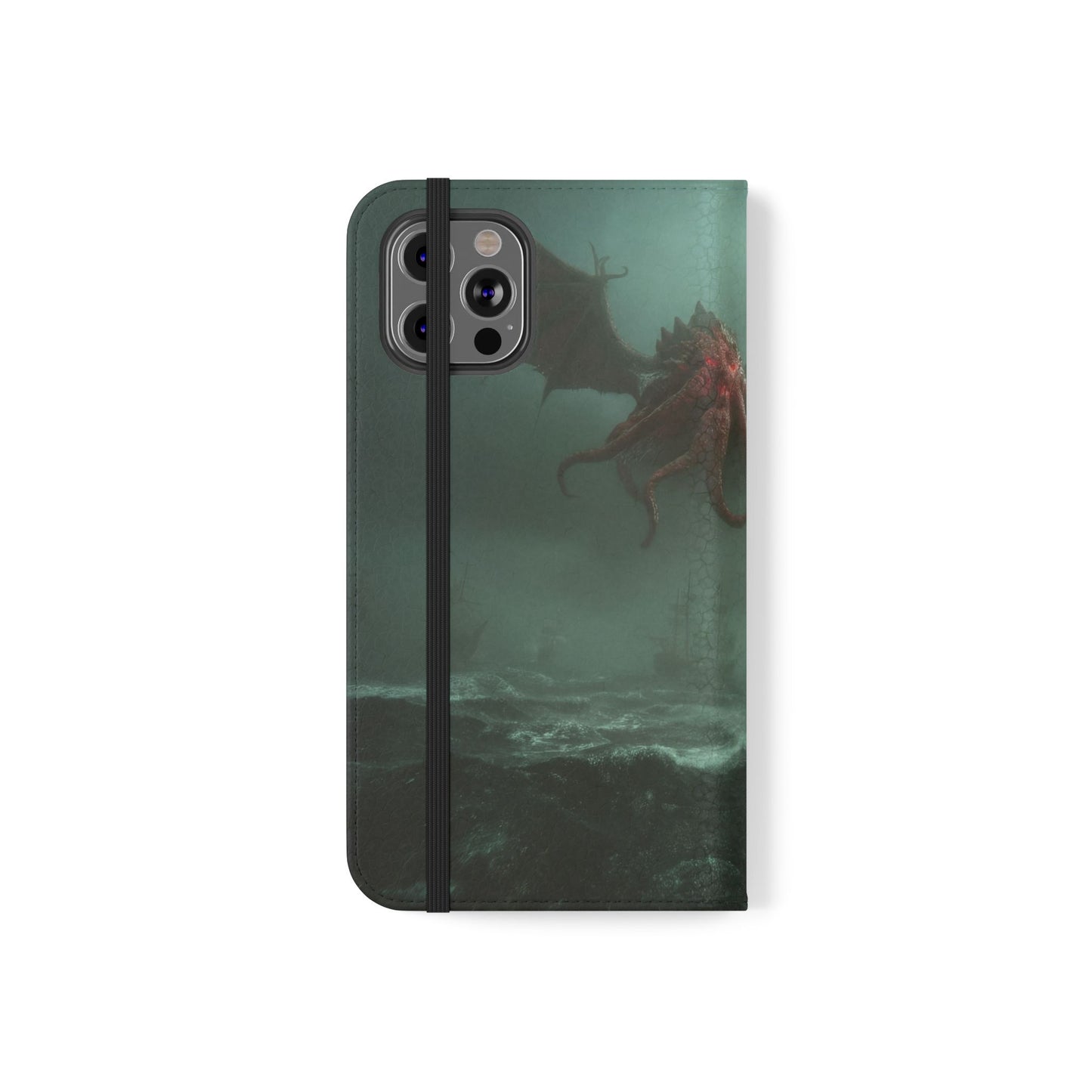 Leviathan Dragon Flip Cases – Crimson Sentinel at Sea