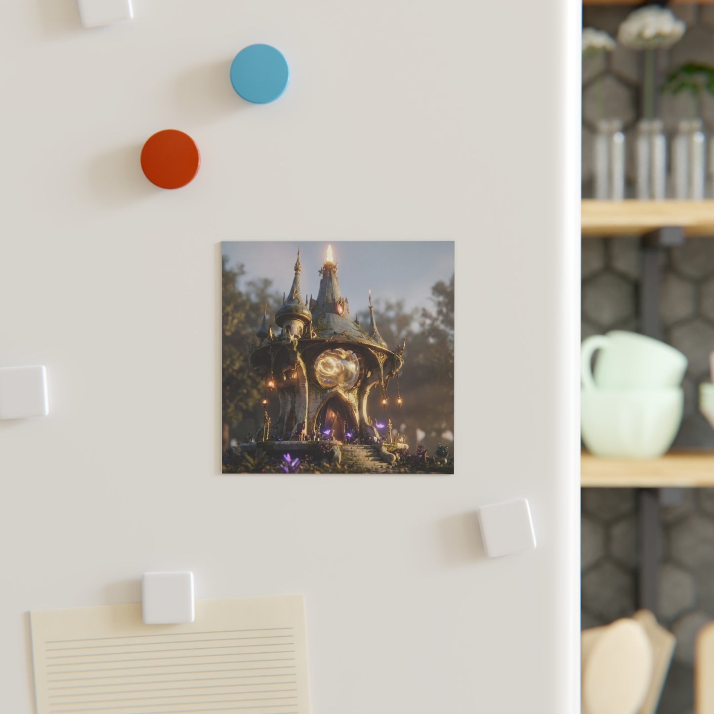 Whispering Clocktower Magnet – Sunlit Arcane Observatory