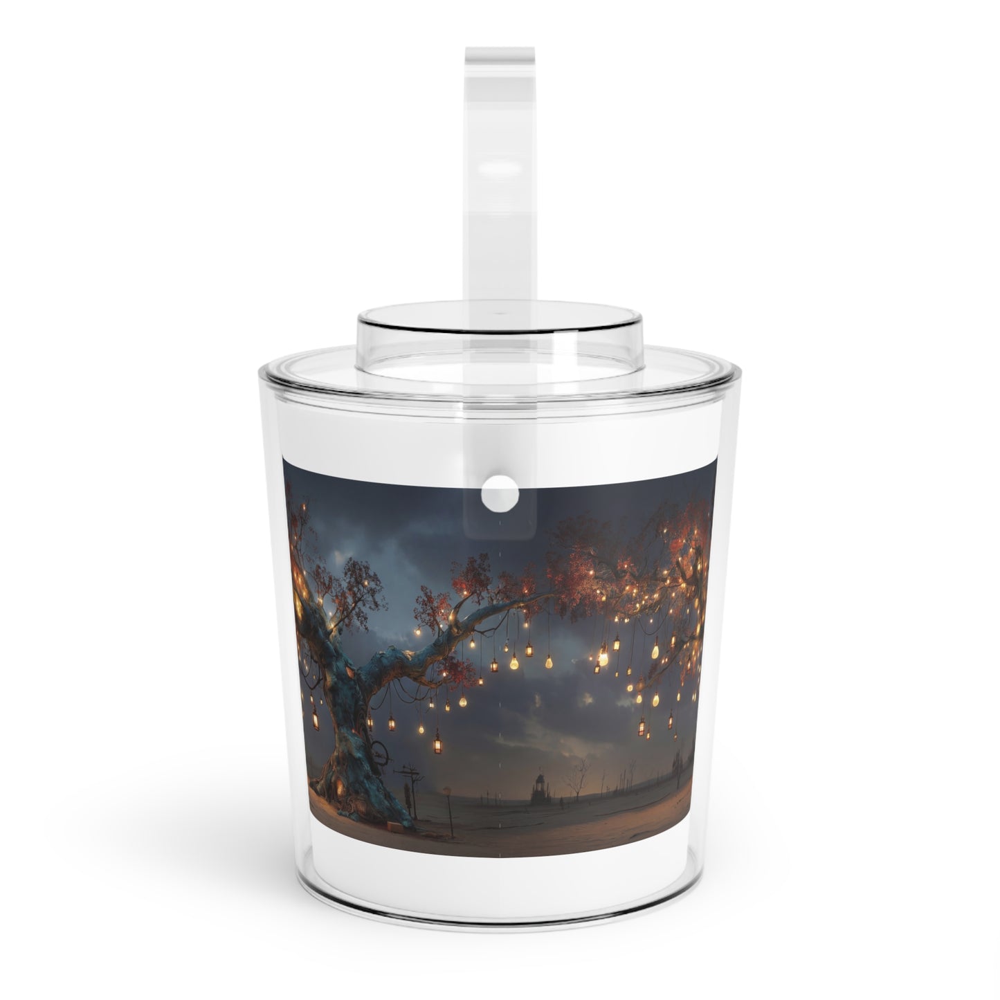 Luminous Wishing Tree Ice Bucket with Tongs – Warmth in a Deserted Night