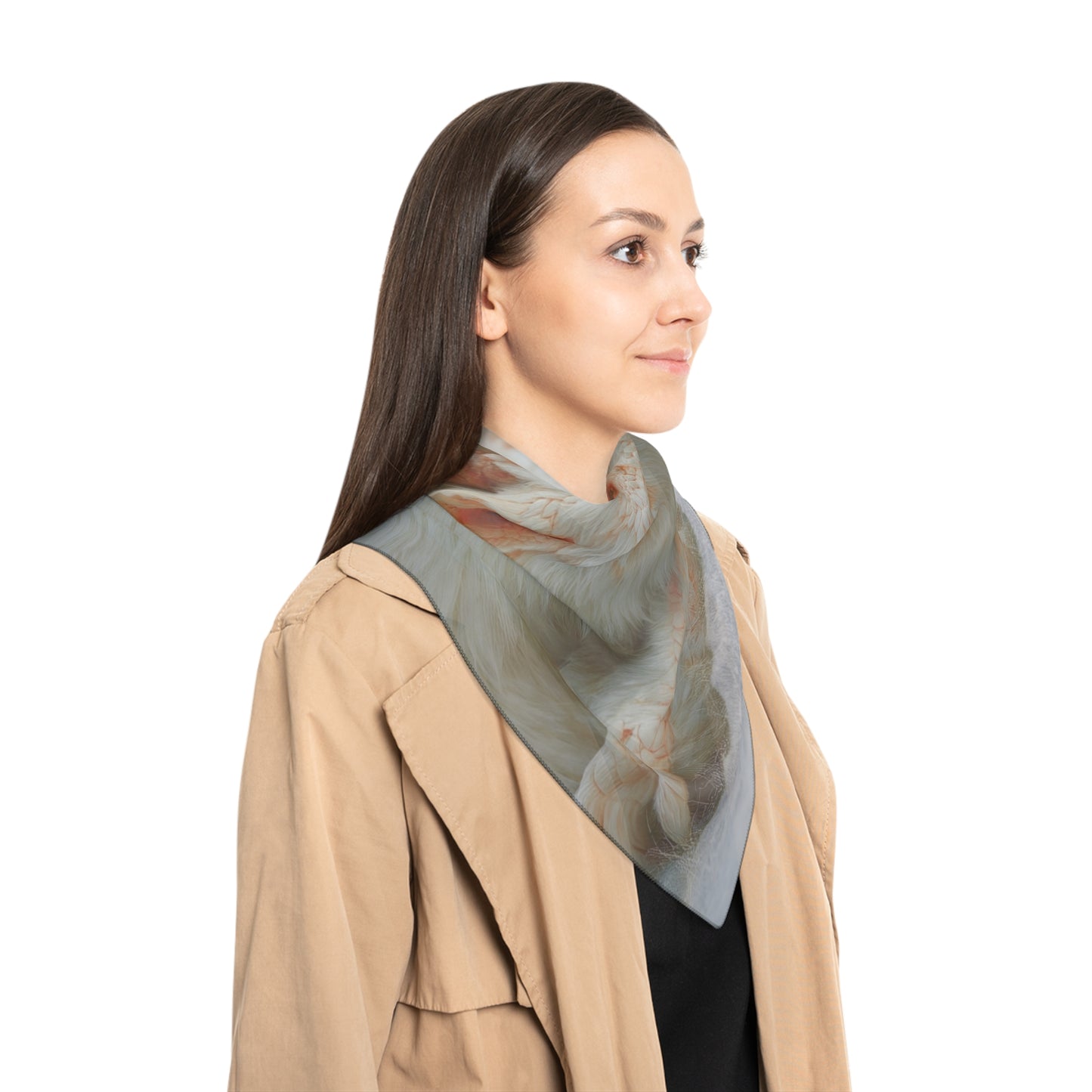 Snow Dragon Companion Poly Scarf – Winter’s Quiet Bond