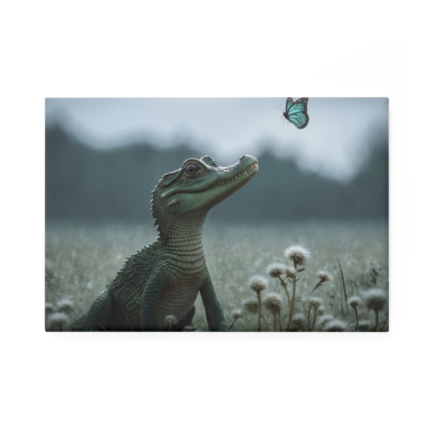 Alligator And Butterfly Button Magnet, Rectangle (1 & 10 pcs) – Gentle Guardian Of The Field