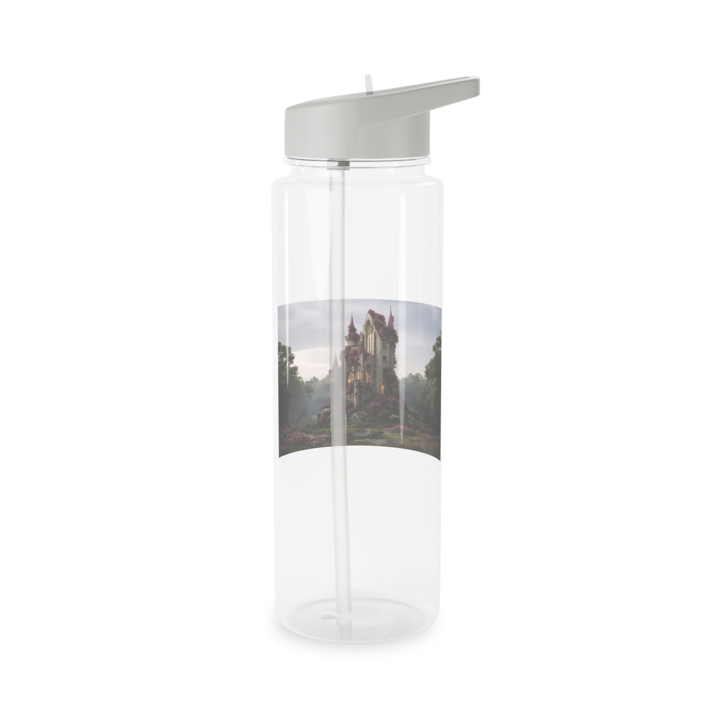 Blooming Stone Castle Tritan Water Bottle – Rose Garden Gothic Retreat