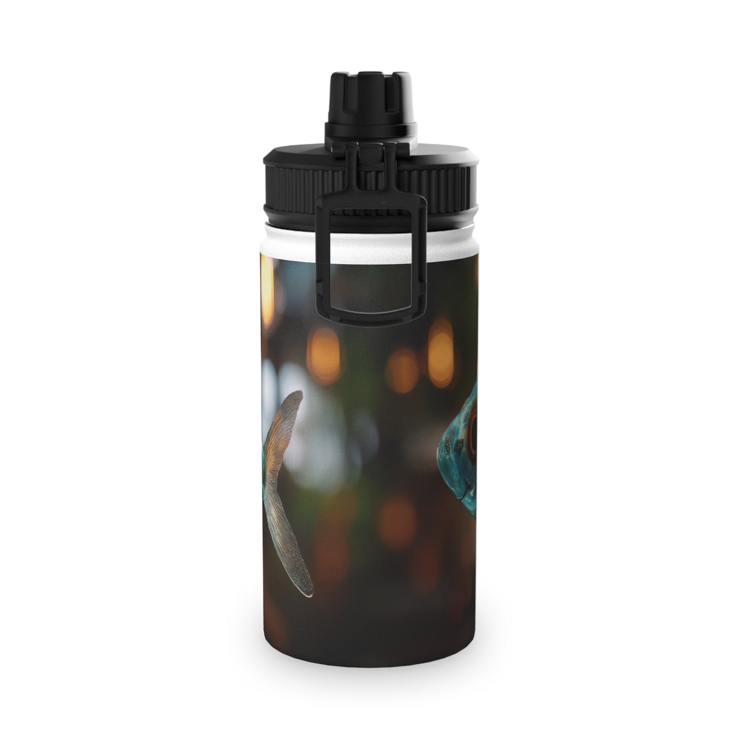 Forest Within Fish Stainless Steel Water Bottle, Sports Lid – Liquid Eden Dreamscape