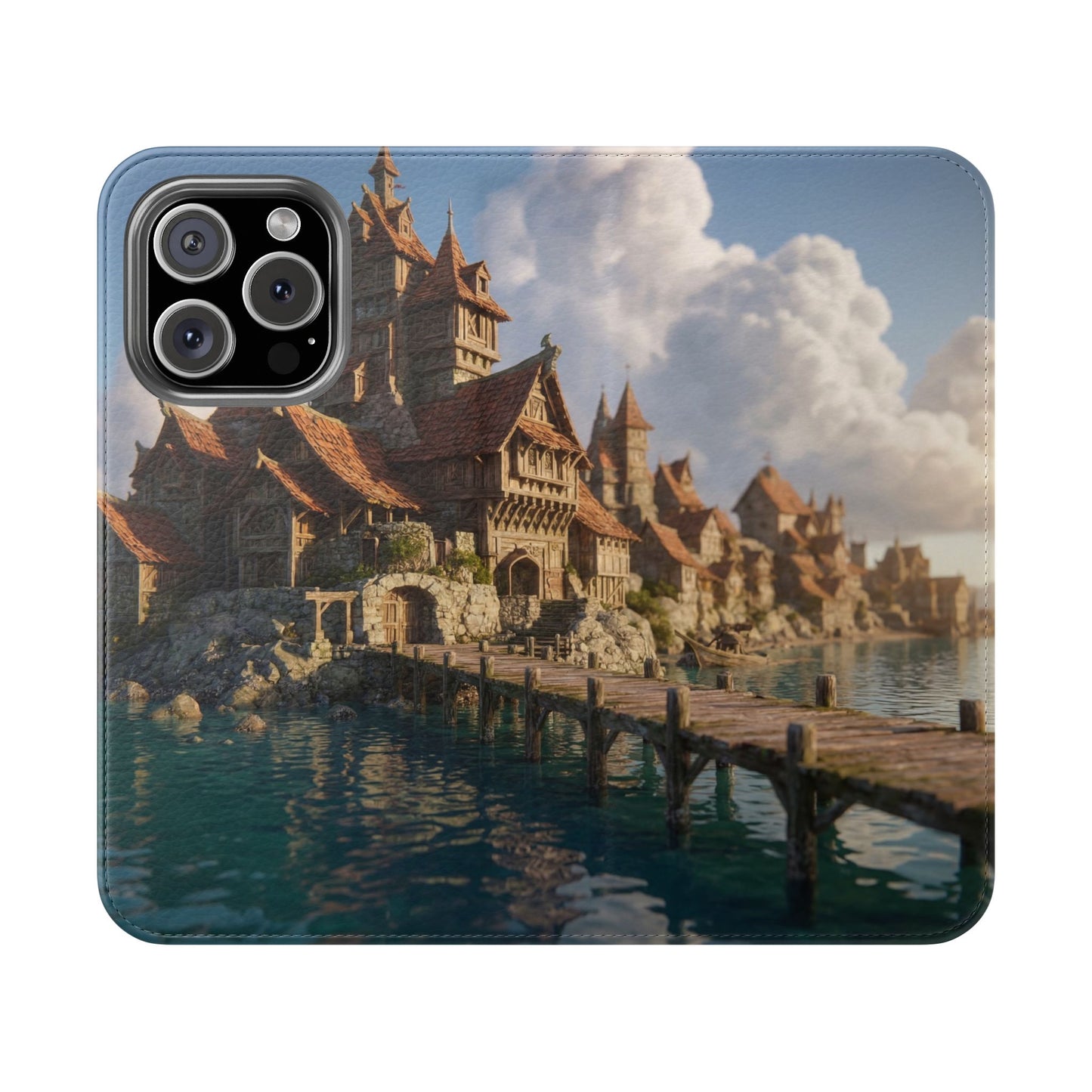 Cobblestone Harbor Flip Cases – Timber Town Seaside Walkway