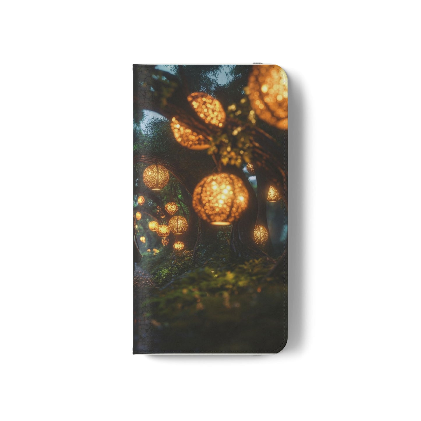Lantern Archway Flip Cases – Girl Walking Through Forest Tunnel Art Case