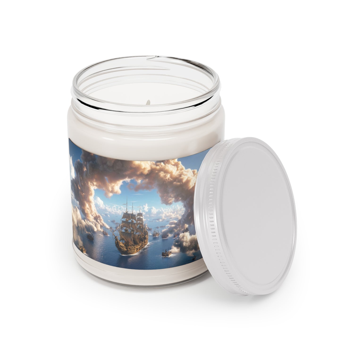 Celestial Armada Scented Soy Candles with White Lid, 9oz – Golden Dawn Fleet